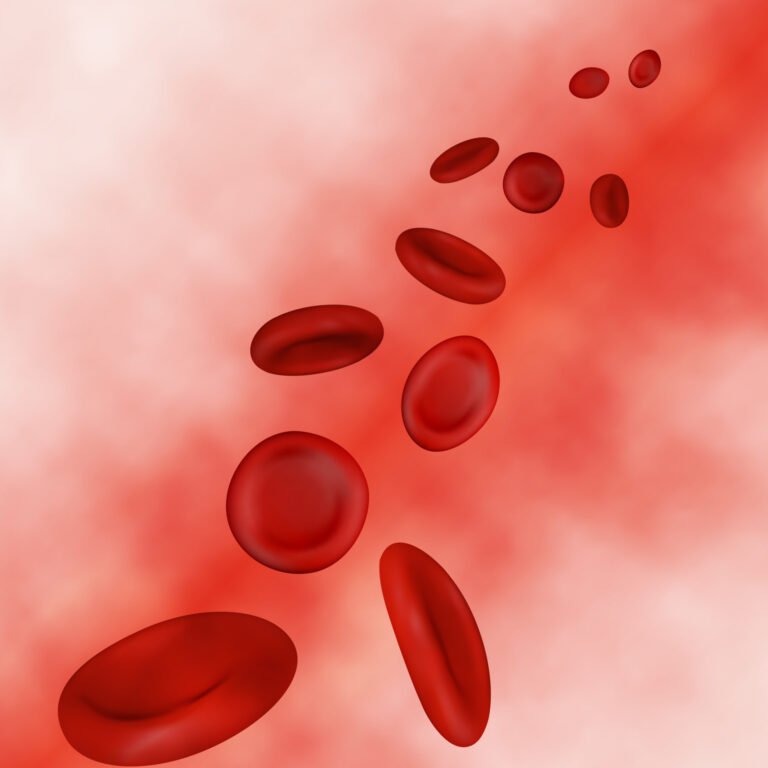 Photo of red blood cells relating to cancer without chemo - one woman's journey