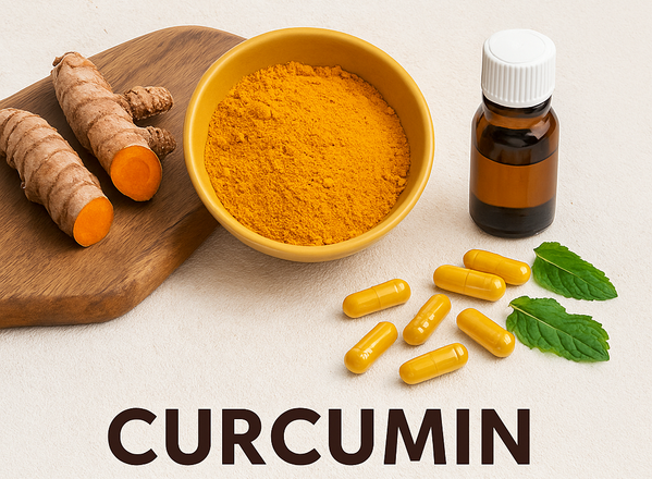 Curcumin root, powder, oil and supplement