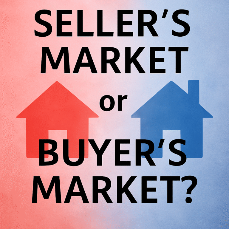 Graphic for blog post about Sellers Market or Buyers Market