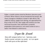 Sample page from Strong Women of the Bible Prayer Journal - Esther