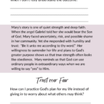 Sample page of Strong Women of the Bible Prayer Journal