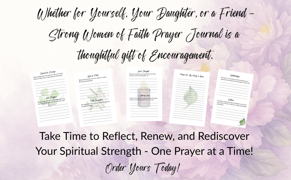 Sample pages of Strong Women of the Bible Prayer Journal