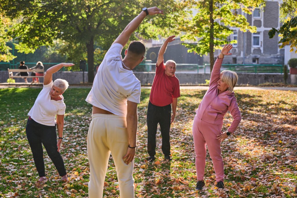 Seniors exercising for Improved Circulation after 60