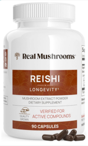 Bottle of Reishi Mushroom Supplements in Pam Rumley's World