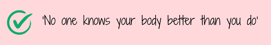 Photo showing a quote 'No one knows your body better than you do.  Trust it' relating to medicinal mushrooms.