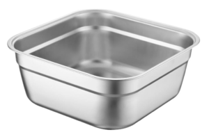 Photo showing a square dish pan relating to a self-sufficient lifestyle.