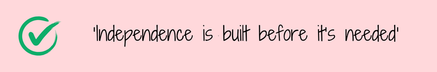 Photo showing a quote 'Resilience is built before it's needed' related to self-sufficiency.  